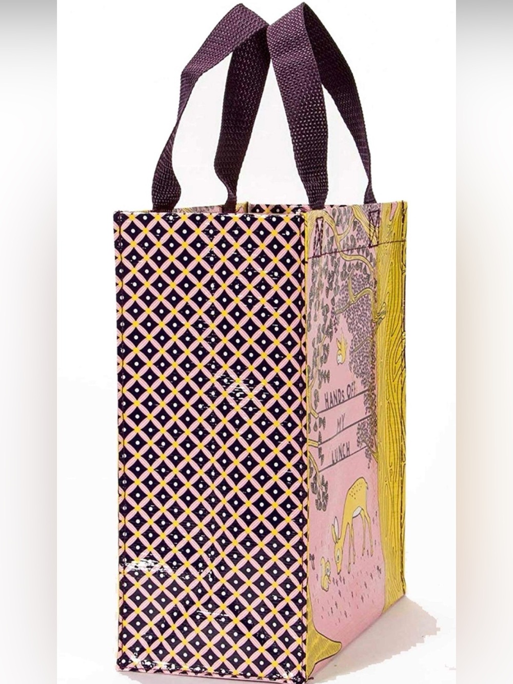 NWT Blue Q Recycled Plastic Pink Lunch Tote Bag w/ Deer Design Cottagecore - Picture 6 of 12